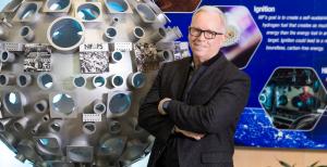 8-9-2018_6-19-18_pm.jpg HEDS Center Director Frank Graziani poses in the National Ignition Facility visitor's center
